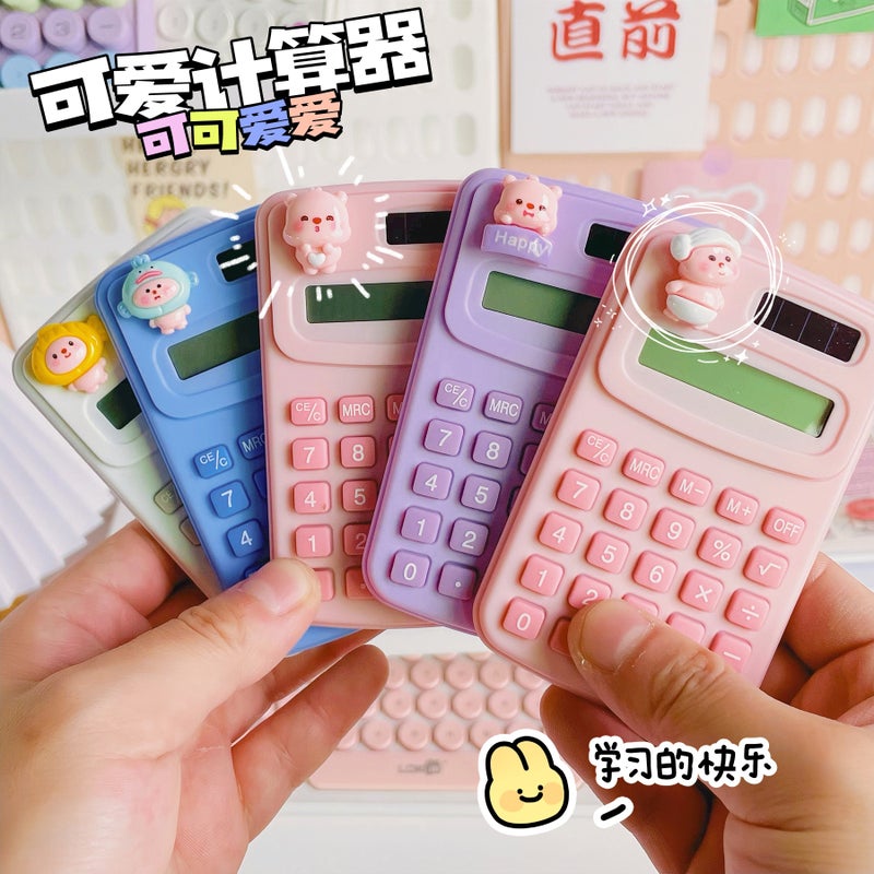 Calculator Creative Cute Cartoon Student Office Cultural Supplies High Color Value Mini Portable Computer - Image 2